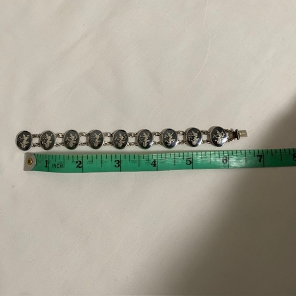 EUC Siam Thailand Sterling Silver 925 Dancing Ladies Pictorial Mix Bracelet - Picture 7 of 7